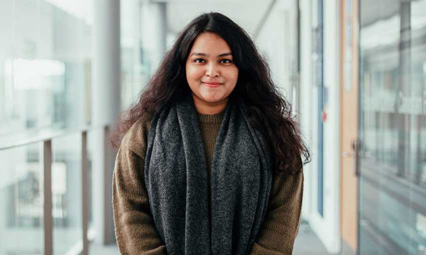 Headshot of Cardiff Met student in open hallway