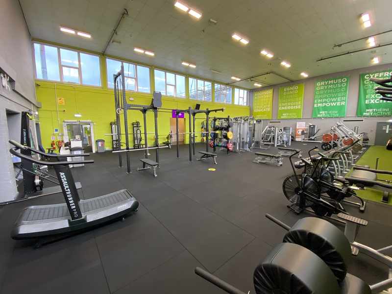 Inside view of one of the fitness gyms on Cyncoed Campus