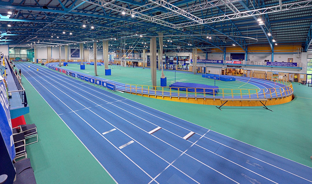 View from above looking over the National Indoor Athletics Centre